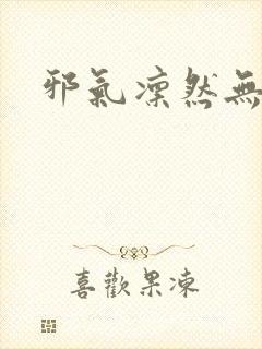 邪气凛然无弹窗封面