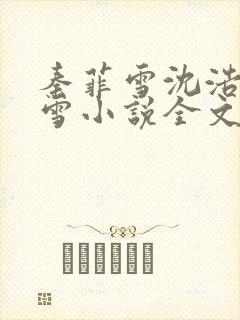 秦菲雪沈浩秦菲雪小说全文免费阅读求书