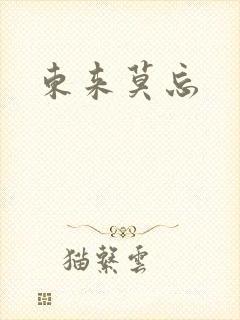 东来莫忘封面