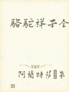 骆驼祥子全文