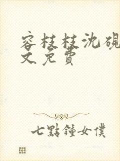 容枝枝沈砚书全文免费
