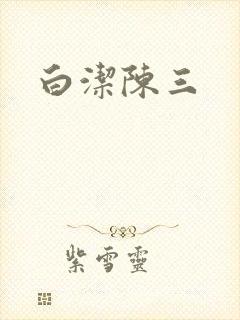 白洁陈三封面