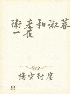 卫老和淑蓉销魂一夜