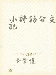 小诗的公交车日记