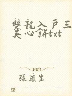 双龙入户三人行夹心饼txt封面