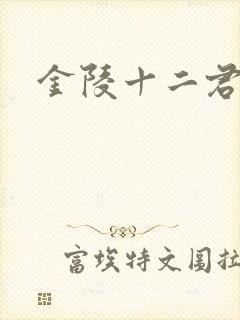 金陵十二君封面
