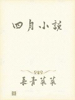 四月小说封面
