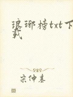 琅琊榜txt下载