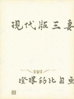 现代版三妻四妾