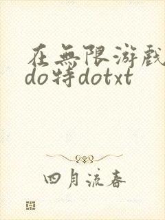 在无限游戏大里do特dotxt封面