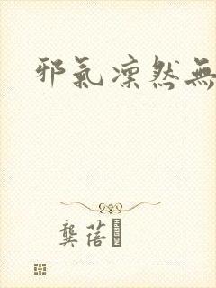 邪气凛然无弹窗封面