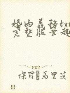 婚内义务txt完整版笔趣阁封面