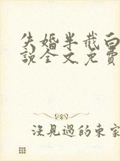 失婚半截白菜小说全文免费阅读