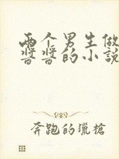 两个男生做酿酿酱酱的小说
