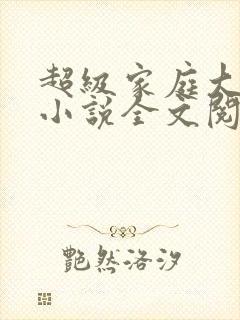 超级家庭大杂烩小说全文阅读