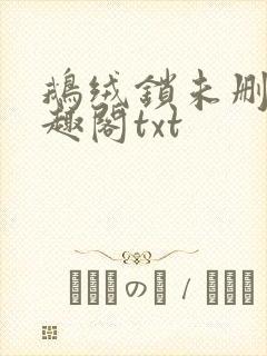 鹅绒锁未删除笔趣阁txt