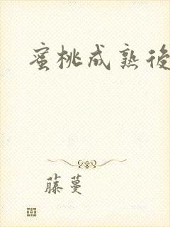蜜桃成熟后封面