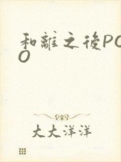 和离之后POPO封面