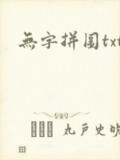 无字拼图txt封面