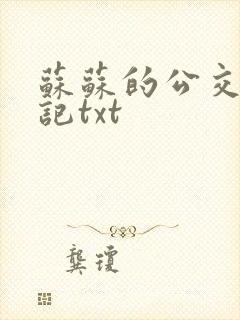 苏苏的公交车日记txt封面