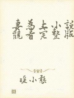妻为上小说免费观看完整版笔趣阁