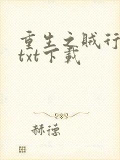 重生之贼行天下txt下载封面