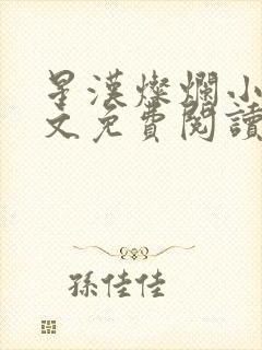 星汉灿烂小说全文免费阅读封面