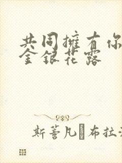 共同拥有你by金银花露封面