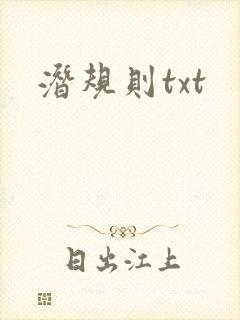潜规则txt封面