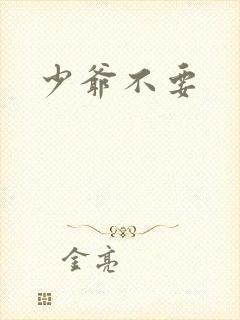 少爷不要封面
