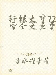 轩辕大宝720雪全文免费阅读封面