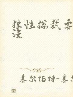 狼性总裁要够了没封面
