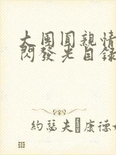 大团圆亲情会闪闪发光目录