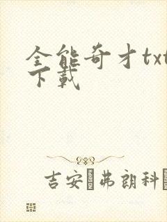 全能奇才txt下载