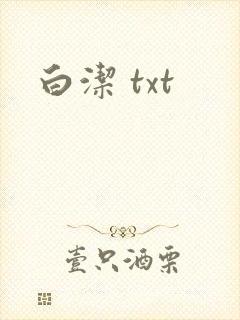 白洁 txt封面
