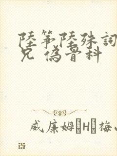 陆筝陆殊词 养兄 伪骨科封面