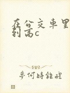 在公交车里c弄到高c