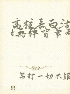 高校长白沽txt无弹窗笔趣阁封面