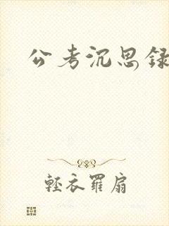 公考沉思录封面