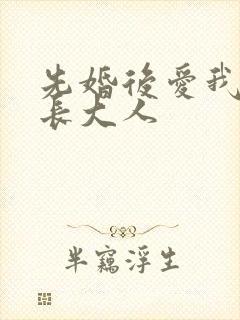先婚后爱我的市长大人