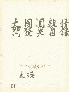 大团圆亲情会闪闪发光目录