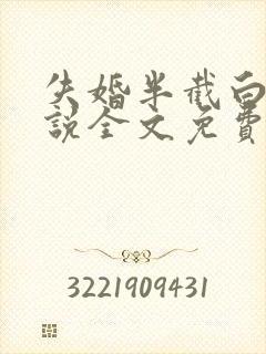 失婚半截白菜小说全文免费阅读