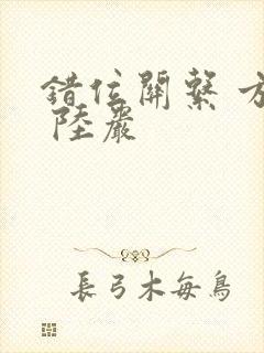 错位关系 方糖 陆岩