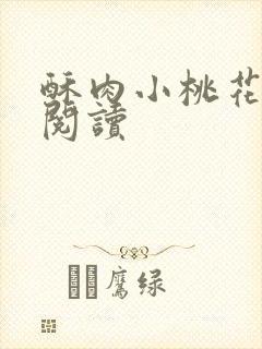 酥肉小桃花全文阅读