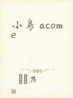 小鸟 acome