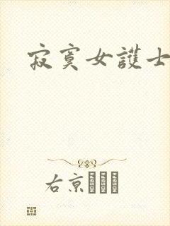 寂寞女护士封面