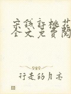 宋钱许桃花小说全文免费阅读