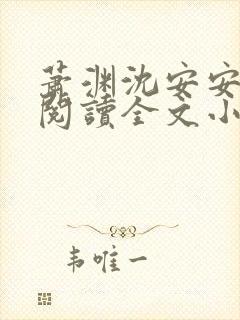 萧渊沈安安免费阅读全文小说