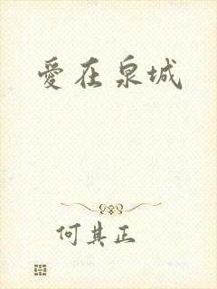 爱在泉城封面