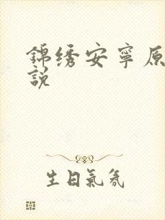 锦绣安宁原著小说